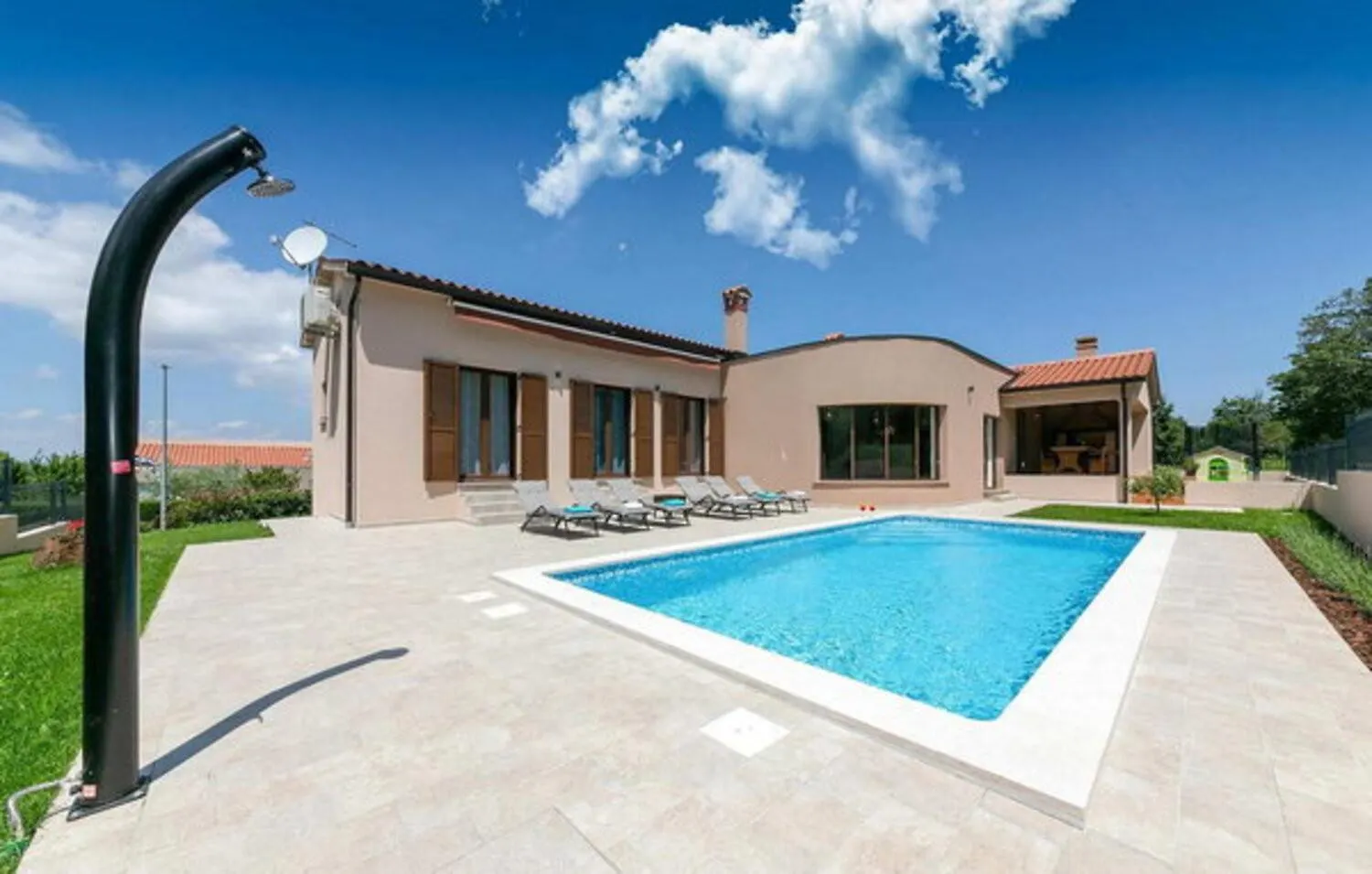 Villa Milica Near Labin For 8 People With Private Pool & Kids Playground - Pet Friendly